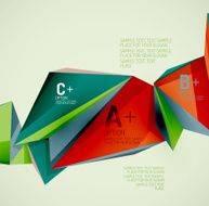 Geometric shapes in the air Vector abstract background N477