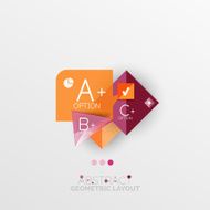 Modern abstract geometric info banner N386