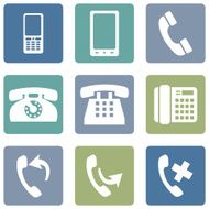 Vector Set of Telephone Icons N17