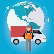 E-commerce delivery Shopping online all over the globe