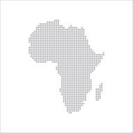 Dots Grey Map Africa vector Illustration N2