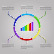 Vector illustration infographic circle arrow