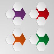 Vector illustration hexagons background