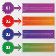Vector illustration infographic rectangles circles