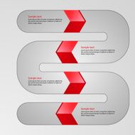 Vector illustration infographic snake arrow