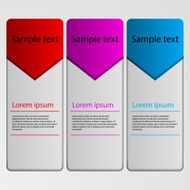 Vector illustration infographics Rectangular shapes with arrows