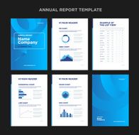Modern annual report template with cover design and infographic N3
