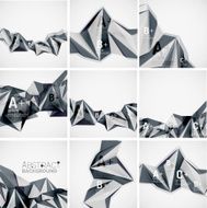 Geometric shapes in the air Vector abstract background N479