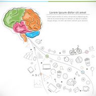 Human brain for Health and Medical concept N2