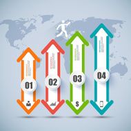 Infographics business stair step success vector design template N9