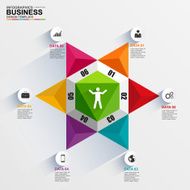 Abstract 3D digital business Infographic N31
