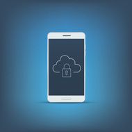 Cloud computing in your smartphone Mobile phone infographics with icons N2