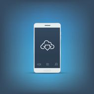 Cloud computing in your smartphone Mobile phone infographics with icons N3