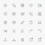 25 web line icons N2