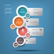 White circles menu options vector illustration suitable for web design N5