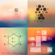 business infographic with unfocused background N207