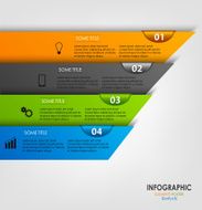 Info graphic with colored design stripes template