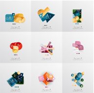 Set of paper graphic layouts N62