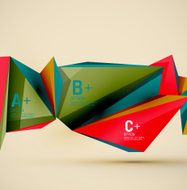 Geometric shapes in the air Vector abstract background N488