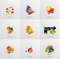 Set of paper graphic layouts N63