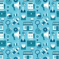 Vector seamless pattern with marketing icons