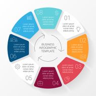 Vector circle lines infographic Template for cycle diagram graph presentation N3