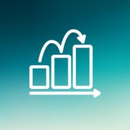 Business sales increase thin line icon N2