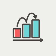 Business sales increase thin line icon N3