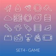 Outline icons thin flat design modern line stroke style N70
