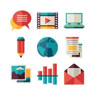 Media and communication set of blog icons N2