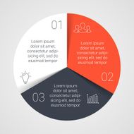 Vector circle infographic Template for cycle diagram graph presentation and N43