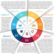 Vector circle infographic Template for cycle diagram graph presentation and N44