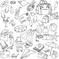 sea and travel set of sketch N2