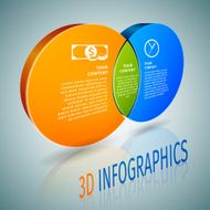 Circle chart 3d infographics
