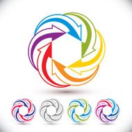 Abstract arrows vector symbol graphic design template N10