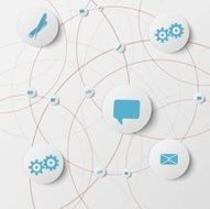 Vector abstract infographic network template N5