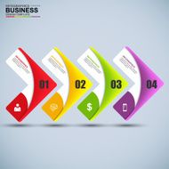 Abstract 3D digital business Infographic N33