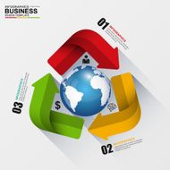 Abstract 3D digital business arrow Infographic N13