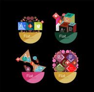 Set of abstract geometric shapes with options N188