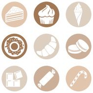 Vector Set of Dessert Icons N5