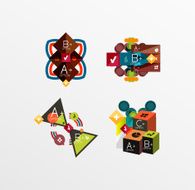 Set of abstract geometric shapes with options N189