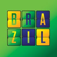 Brazil scoreboard in Brazilian flag color N2