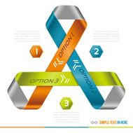 Mobius strip of paper Vector option infographic N8