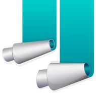Turquoise sticker with curled up edge N3