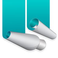 Turquoise sticker with curled up edge N4