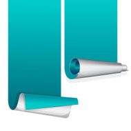 Turquoise sticker with curled up edge N5