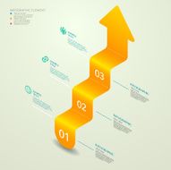 modern vector abstract 3d arrow infographic elements N2