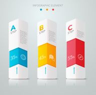 modern vector abstract 3d bar infographic elements