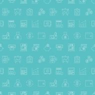 financial line icon pattern set N5