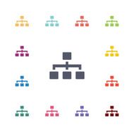 structure flat icons set